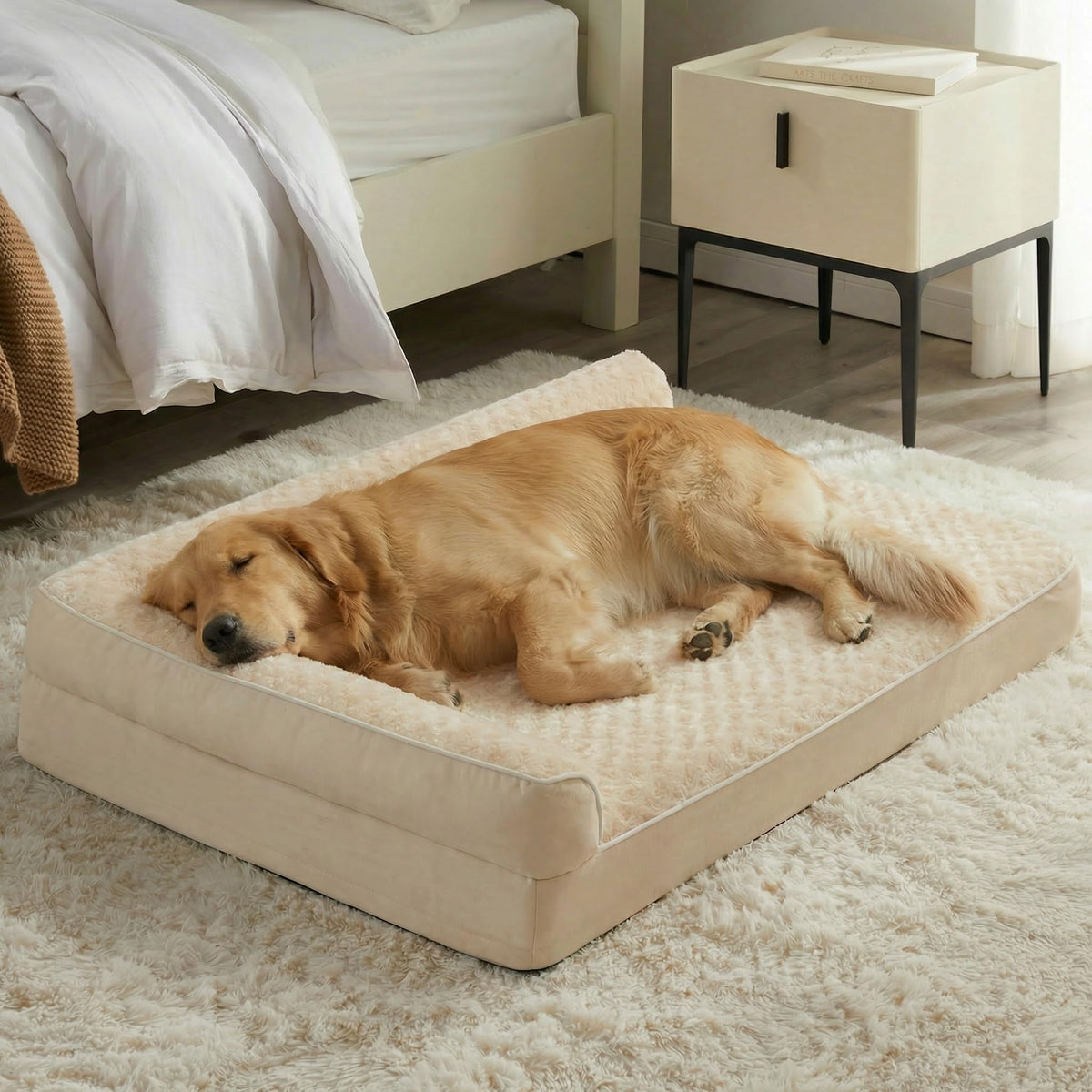 BFPETHOME Orthopedic Washable Dog Bed, Sleeping Couch for Large Senior Dogs
