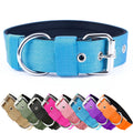 Heavy Duty Tactical Dog Collar - 1.5" Width Military Durable Thick Nylon with Adjustable Metal D Ring & Buckle Working Training K9 Collar for Medium Large Dogs (L(20"-23"), Black)
