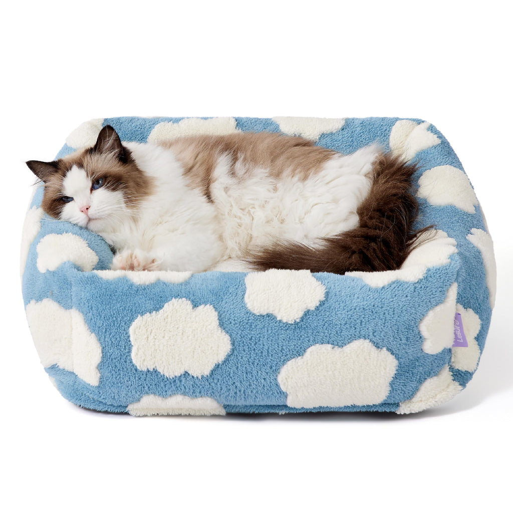 LE SURE Cute Dog Bed for Small Dogs & Cats Jacquard Washable Puppy Bed,20in