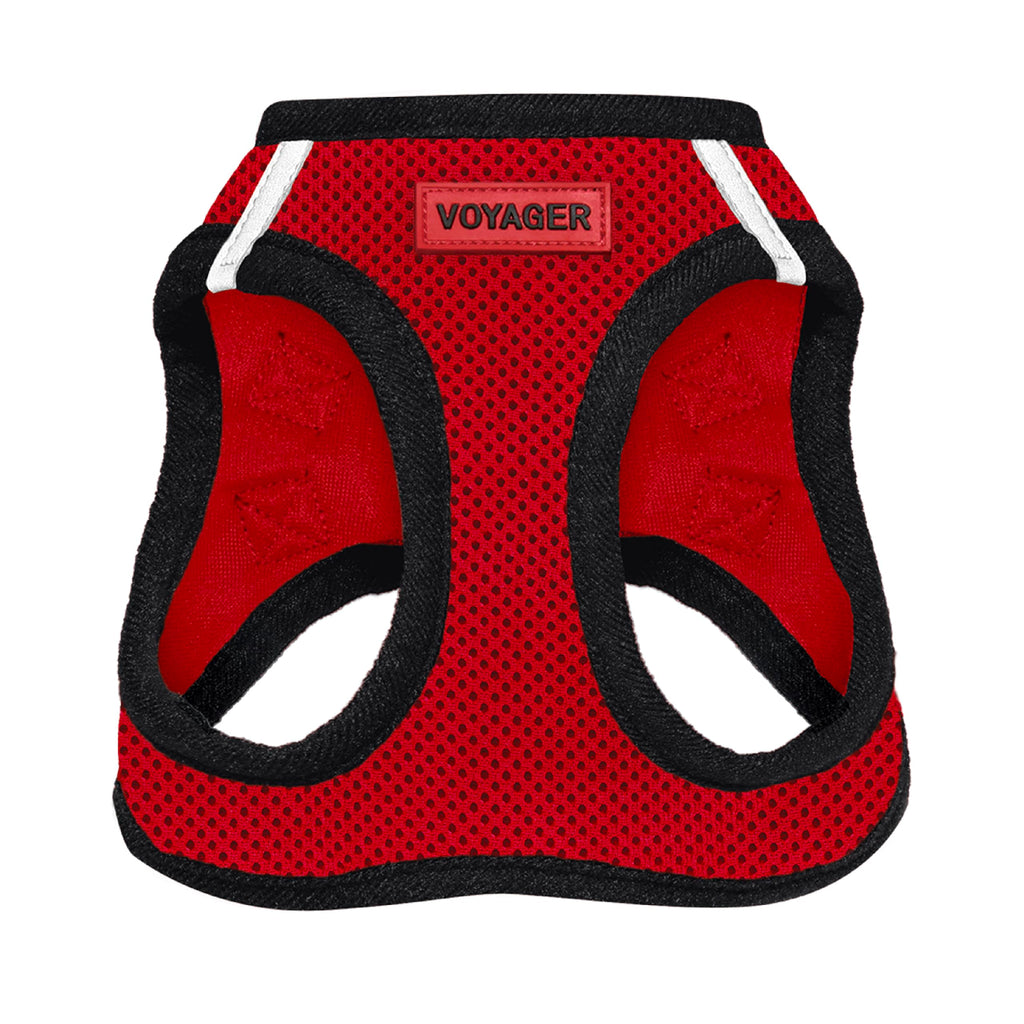 Voyager Step-in Air Dog Vest Harness - Red/Black Trim, Large