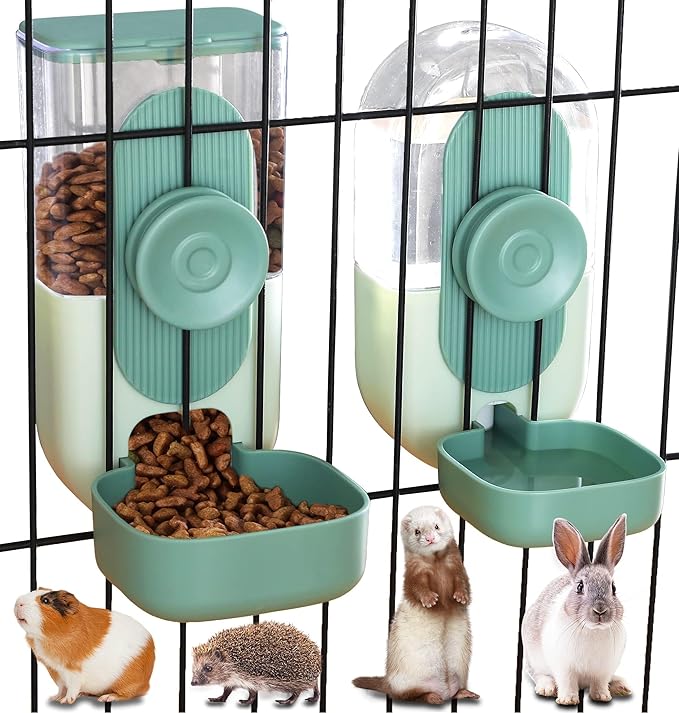 Kenond 35oz Rabbit feeders,Rabbit Water Dispenser,Pet Ferret Cage Food Bowl