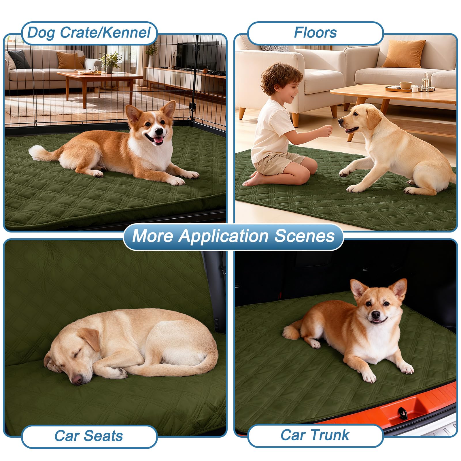 hyha Waterproof Reversible Dog Blanket, Soft Couch Cover for Dogs Washable