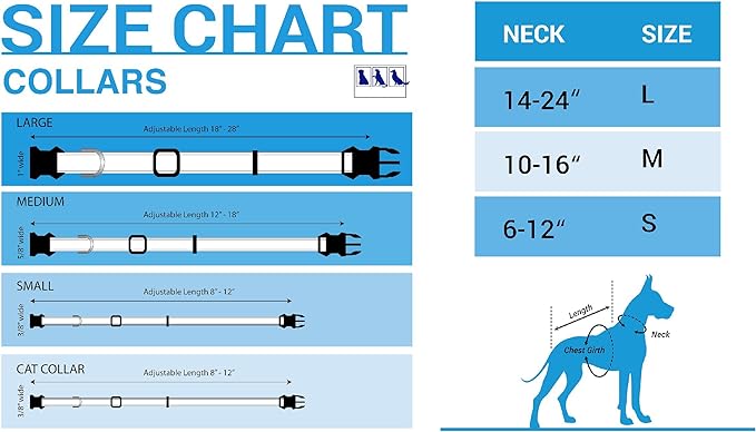 Pets First NFL New York Giants Licensed PET COLLAR, Large - Heavy-Duty, Strong, and Durable Dog Collar. Available in 31 Football Teams and 4 Sizes