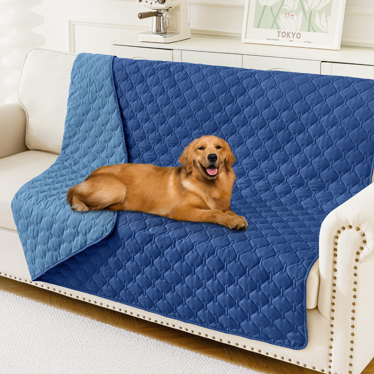 Smiry Waterproof Dog Bed Cover Blanket, Reversible Pet Blanket