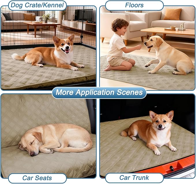 hyha Waterproof Dog Blanket, Reversible Pet Bed Blanket, Soft Sofa Couch Cover for Dogs Washable, Waterproof Pet Couch Covers for Sofa Puppy Cats Furniture Protector(68"x82", Taupe/Beige)