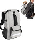 Dog Backpack for Small & Medium Dogs – 4-Layer Safety Pet Carrier with Thick Shoulder Straps, Detachable Waist Bag, Breathable Mesh & Storage Pockets for Travel & Hiking