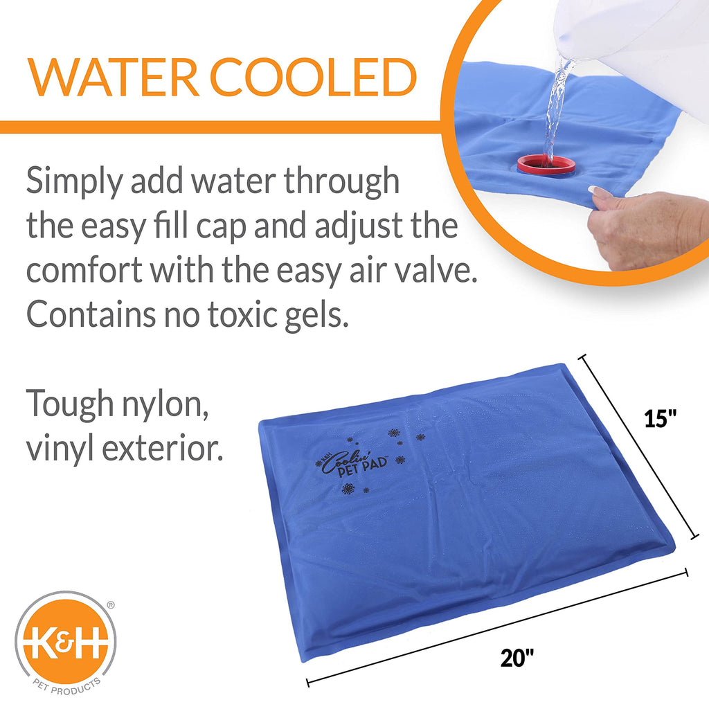 K&H Dog Cooling Mat, Coolin' Pet Pad - Medium 20x15in Chill Blue