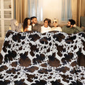 Bnuitland Cow Printed Fleece Flannel Throw Blanket, 300 GSM Double Sided Fuzzy Fluffy Blanket for Bed Sofa Couch Travel, Super Soft Lightweight for Adults and Kids, 90×108 inch