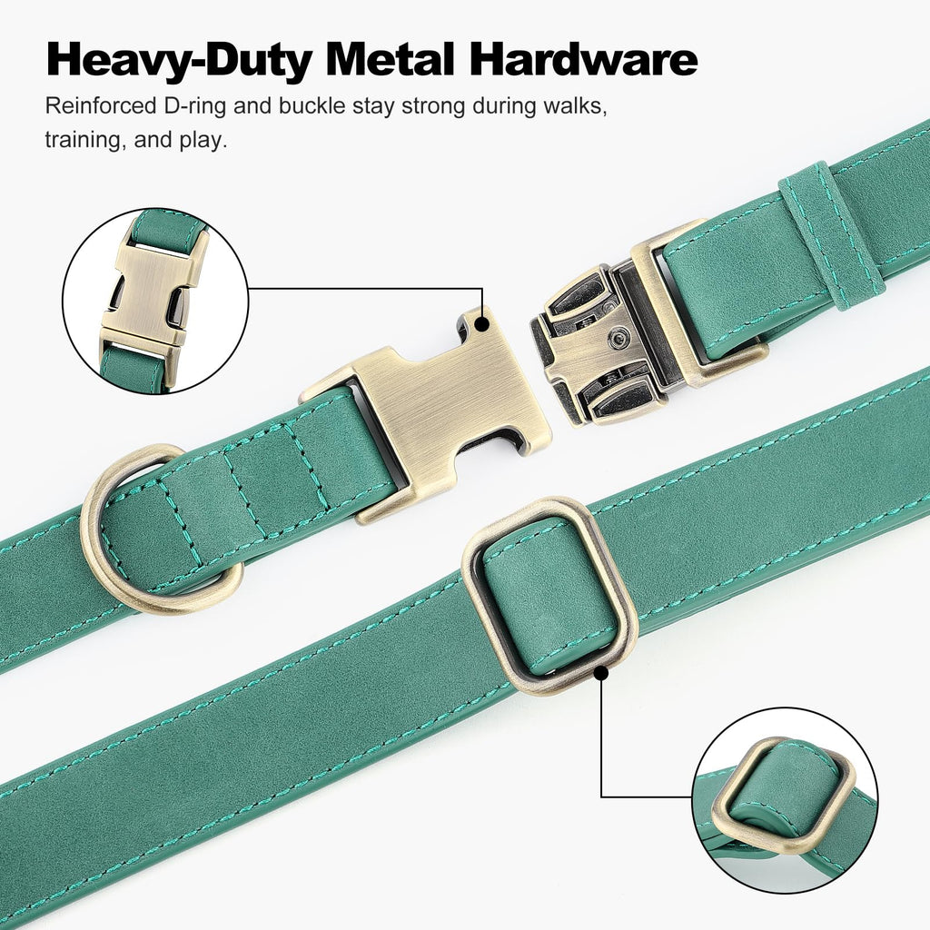 Plutus Pet Genuine Leather Dog Collar, Adjustable and Skin-Friendly