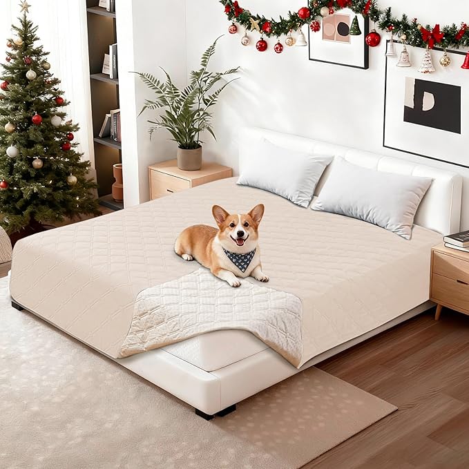 CYCMACO Waterproof Dog Blanket, Non-Slip Soft Pet Bed Cover, Couch Cover for Dogs Washable, Protects Sofa, Furniture, Crate, Car, Tear Resistant Leakproof Pet Blanket (52x82 Inch
