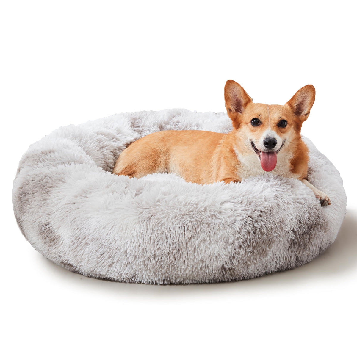 Western Home Calming Donut Small Dog Cat Bed Washable Puppy Bed,24" Rainbow