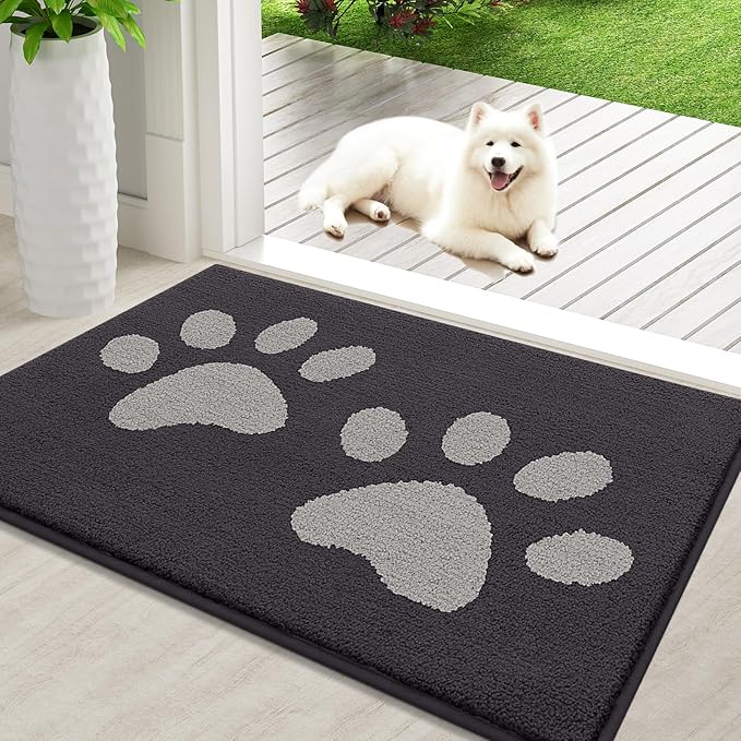 Buganda Dog Door Mat for Muddy Paws 47x24, Absorbent Doormat for Inside — 36.0"l X 24.0"w X 0.6"th