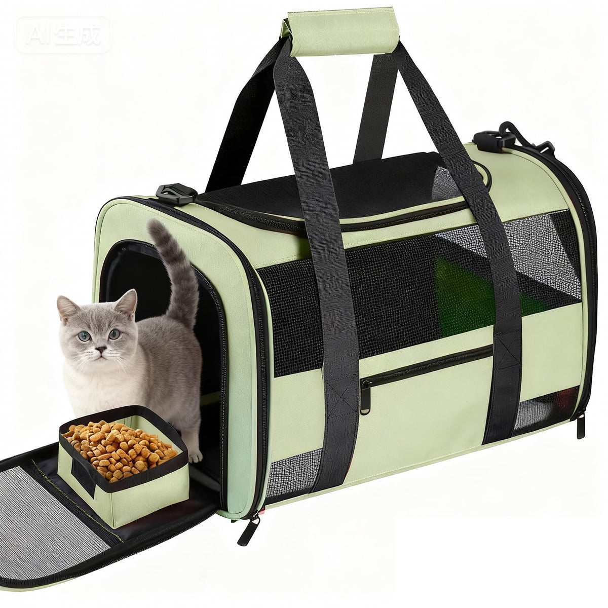 Seclato Cat Carrier Pet Carriers Airline Approved for Small Dogs Kitten Carriers for Small Medium Cats Under 15lb, Collapsible Soft Sided TSA Approved Travel Carrier, Pink