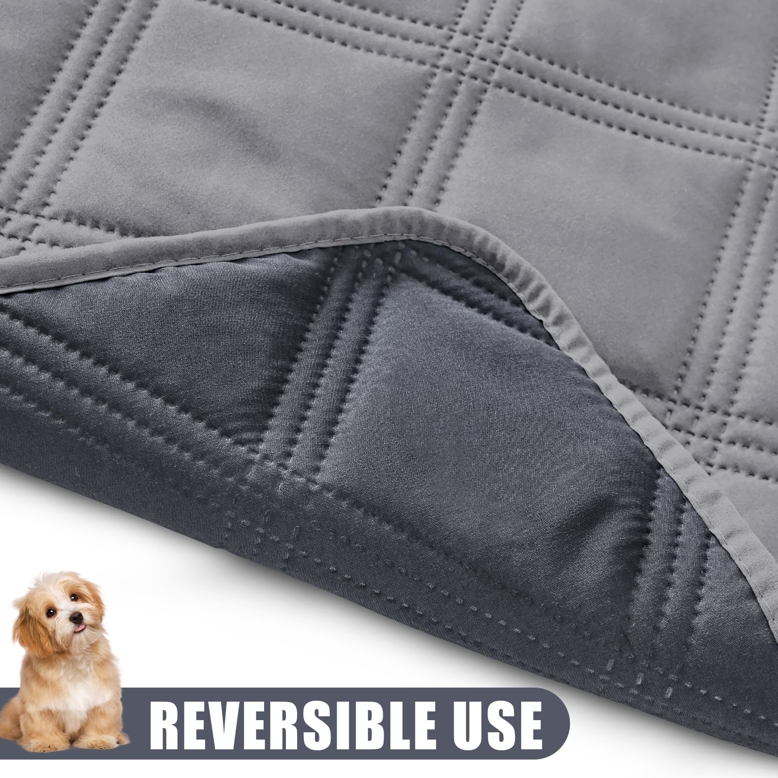 Smiry Waterproof Dog Bed Cover, Reversible Pet Blanket for Sofa Couch