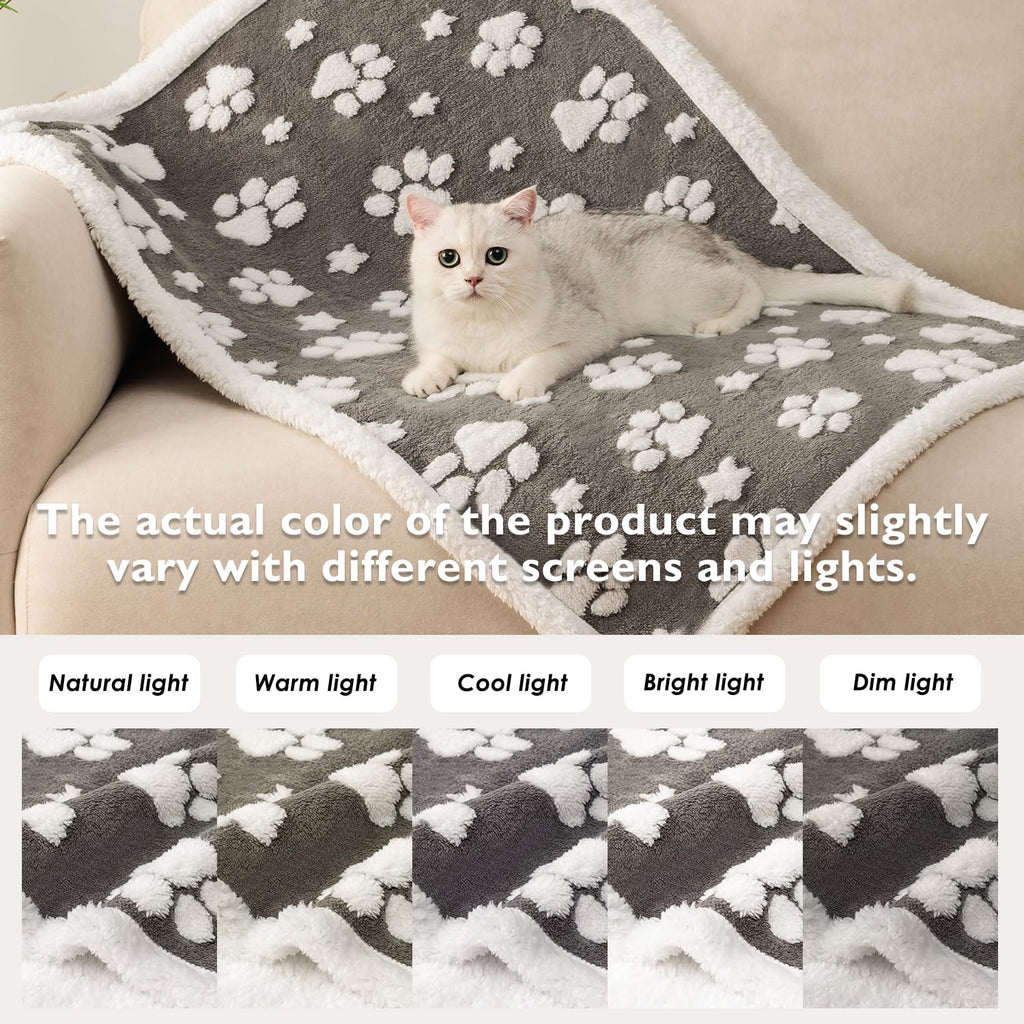 Yaning Cute Waterproof Blanket for Dog Puppy Cat, 30"x40", Grey