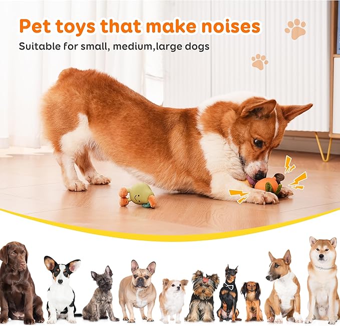 Dog chew Toys, Interactive Dog chew Toys, Suitable for All Types of Dogs who Like to chew and Interact. Sound pet Toys, Specially Designed for Dogs who Love to chew（Lemon Yellow）