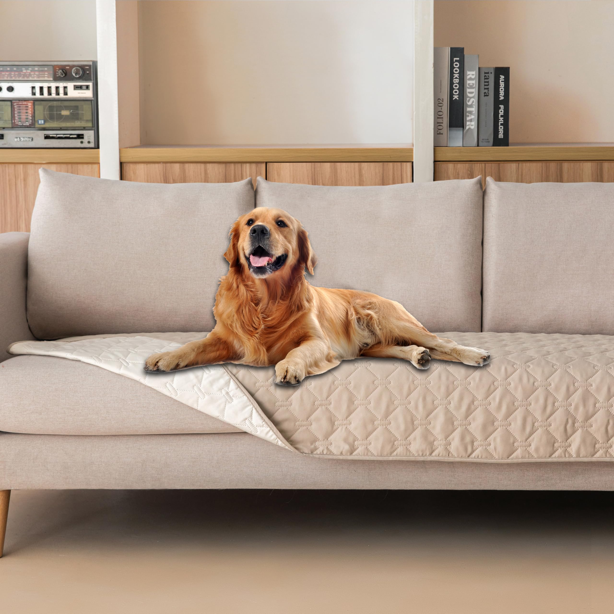 gogobunny 3X Stronger Waterproof Pet Blanket, Scratch Proof Furniture Protector for Dogs Cats, Reversible Cover 82x120 Inch — 30x80 Inch (Pack of 1)