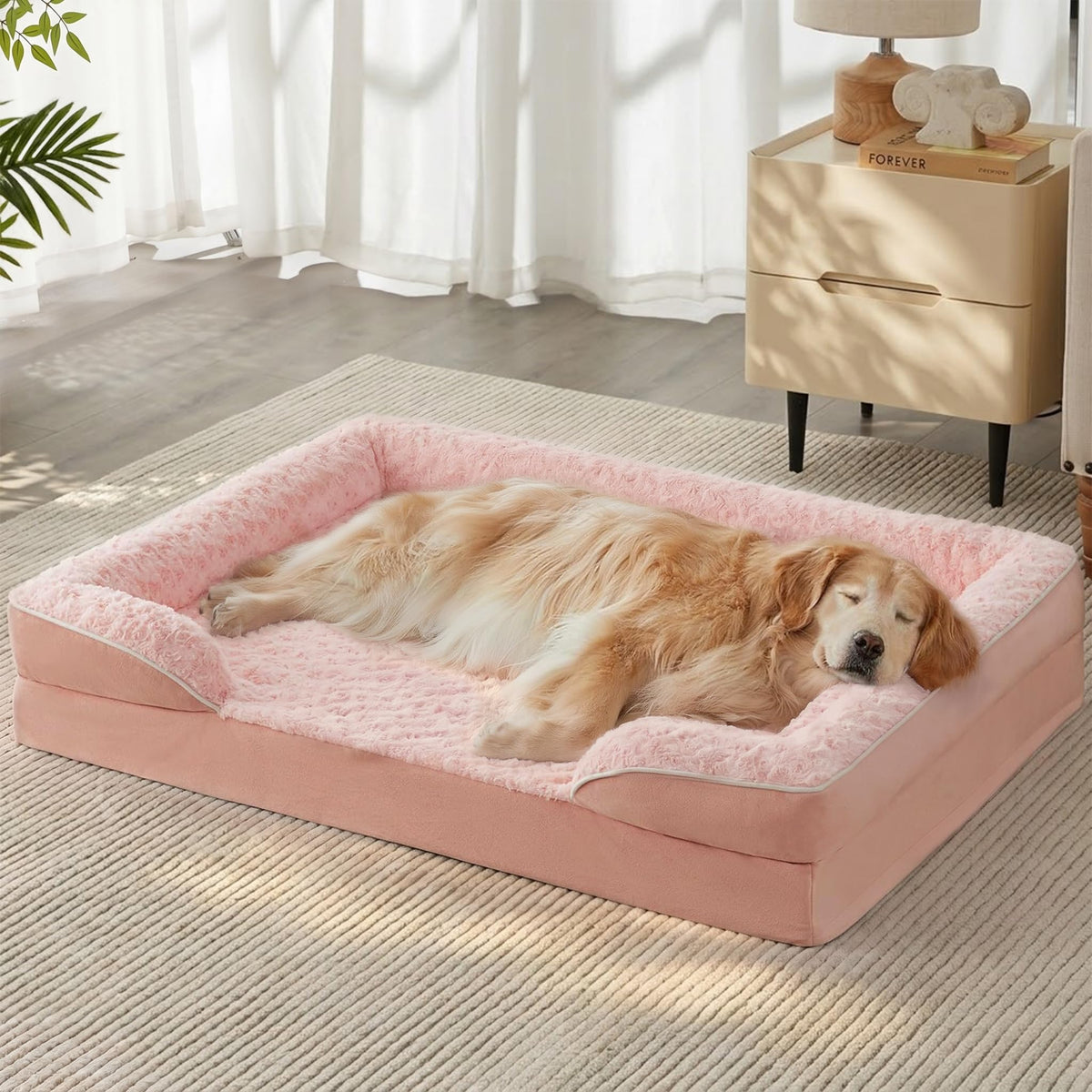 WNPETHOME Orthopedic Washable XXL Dog Bed for Senior Dog Cozy Sleep