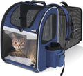 pecute Cat Backpack Visiable, Cat Carrier Expandable with Acrylic Window