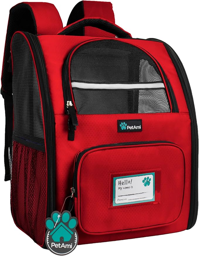 PetAmi Dog Backpack Carrier Airline Approved Cat Pet Puppy Bag, Turquoise
