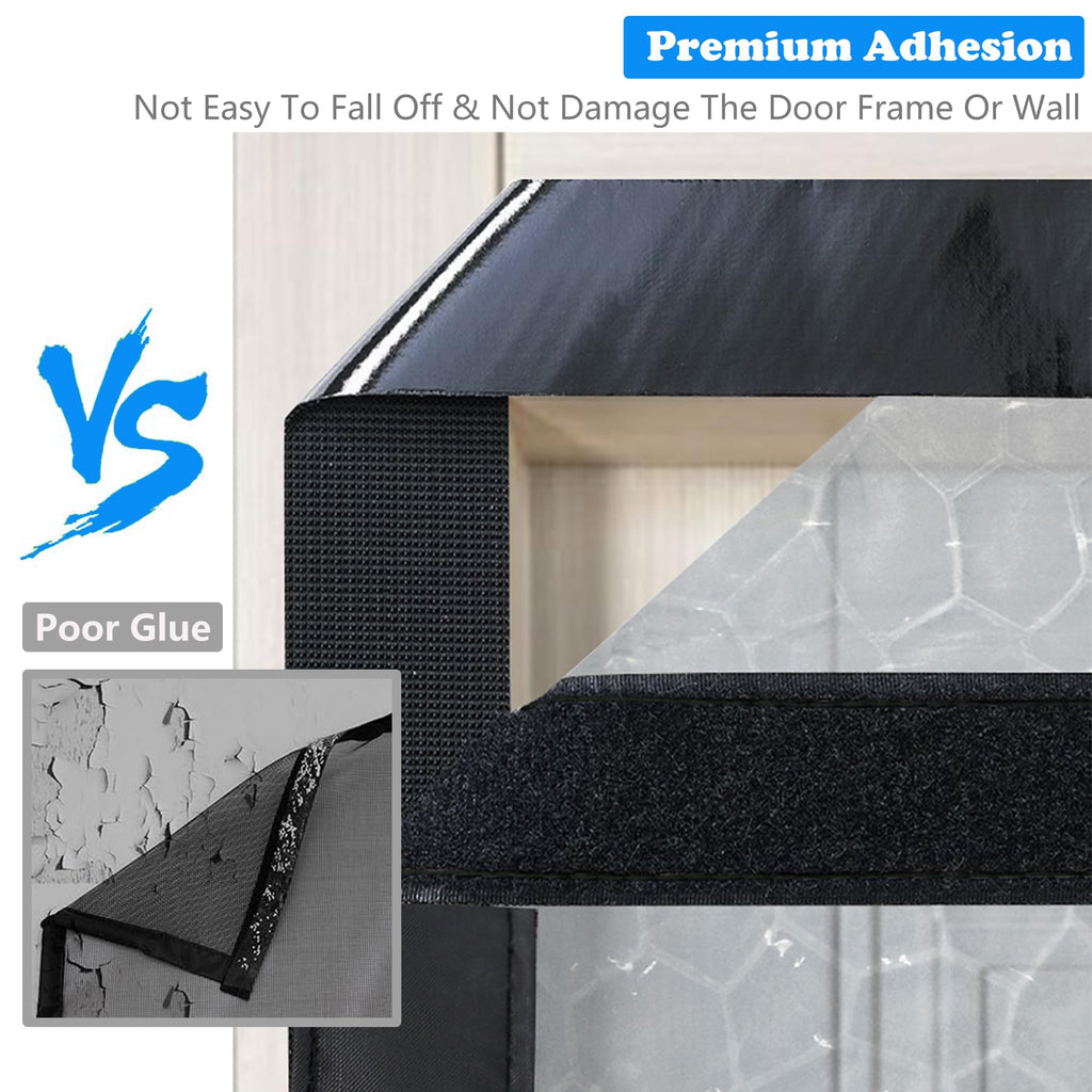 RELIANCER Magnetic Thermal Insulated Door Curtain,Waterproof EVA Door Cover,Fit Doors Size Up to 62"x80",Temperature Protection Insulated Doorway Curtain Partition,Patio Self-Closing Doors Net Screen