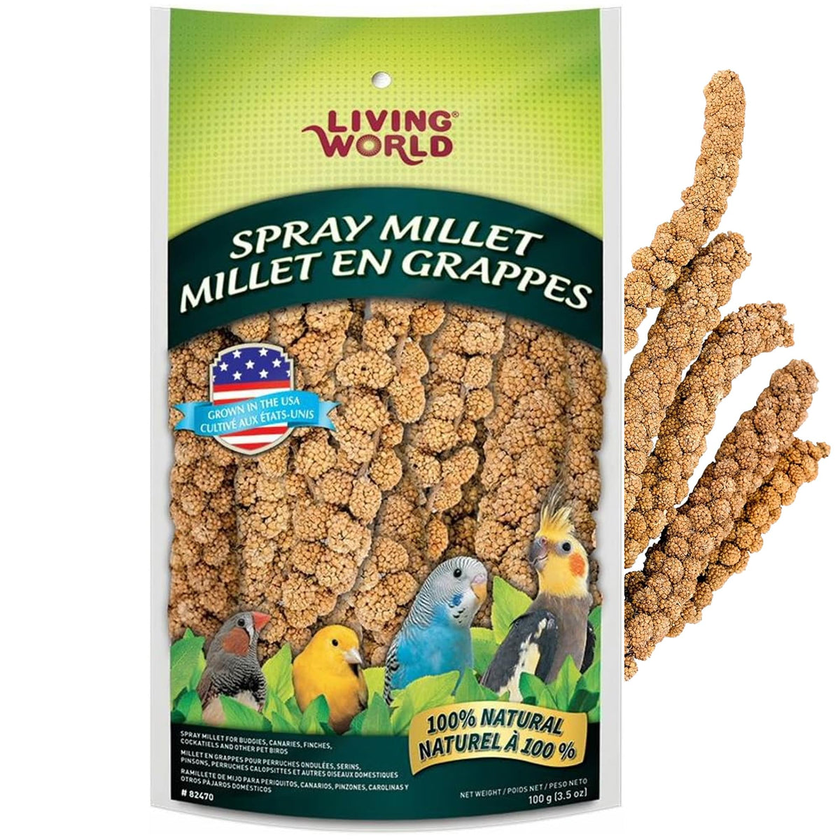 Living World - Millet Spray for Birds, 3.5 Oz