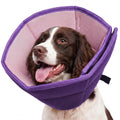 Allroaring Soft Dog Recovery Cone Adjustable Stop Licking Wounds Purple M