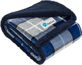 PetAmi Dog Blanket for Medium Small Pet Cat Puppie, 60x40, Plaid Navy Blue
