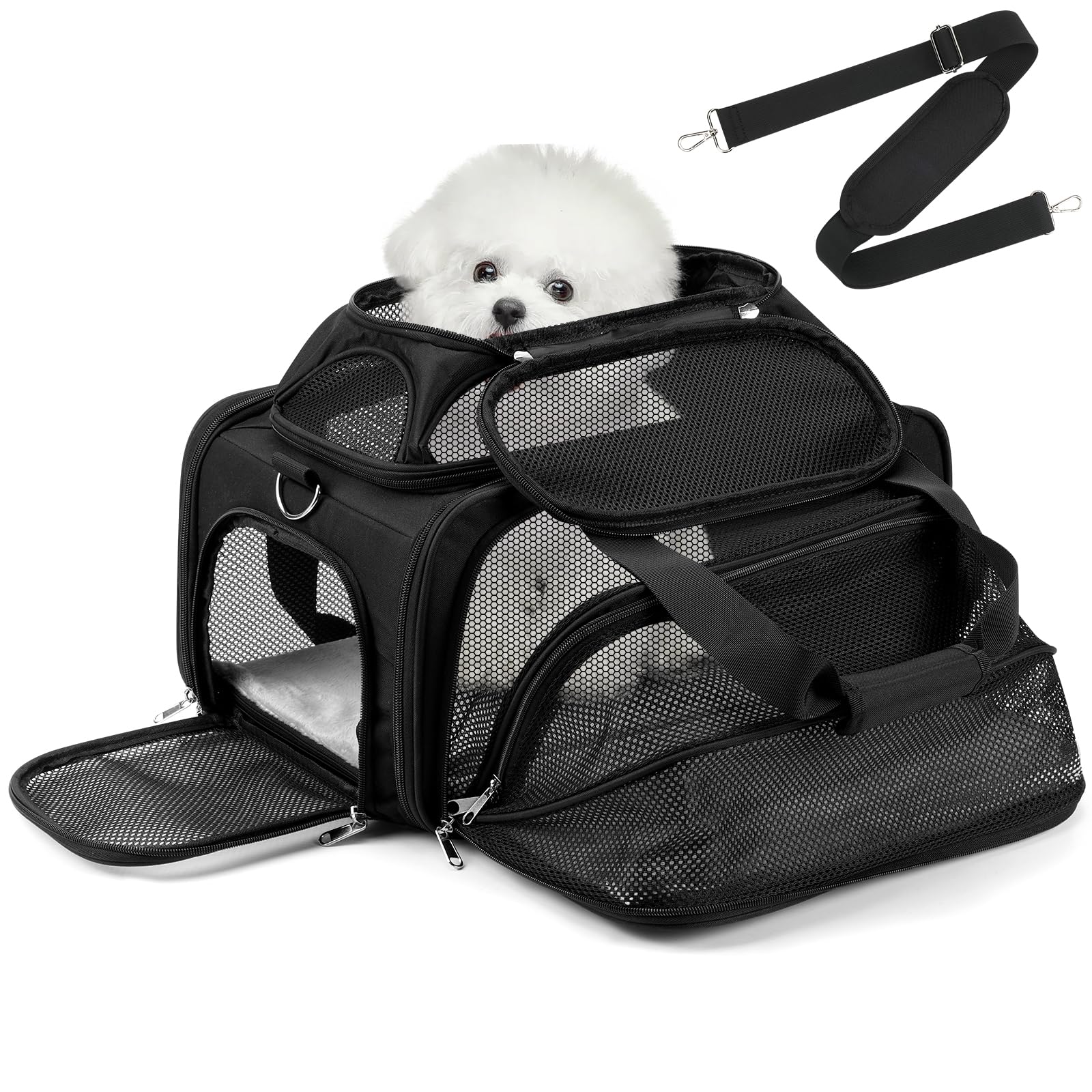pidipiti 17x11x9.5 Soft-Sided pet Carrier,for Extra-Small Dog or Medium cat