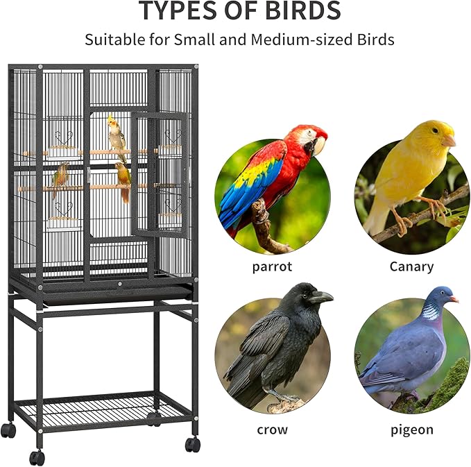 YITAHOME 53 inches Bird Cages for Parakeets, Parrot, Cockatiel, Pigeon