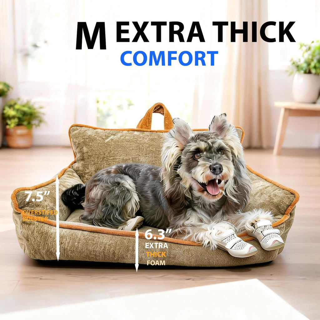 RAFASAFA Pet Beds for Medium Dogs,Dog Beds Medium Sized Dog,Waterproof Dog Bed,M(23.5"x15.5"x13.5")