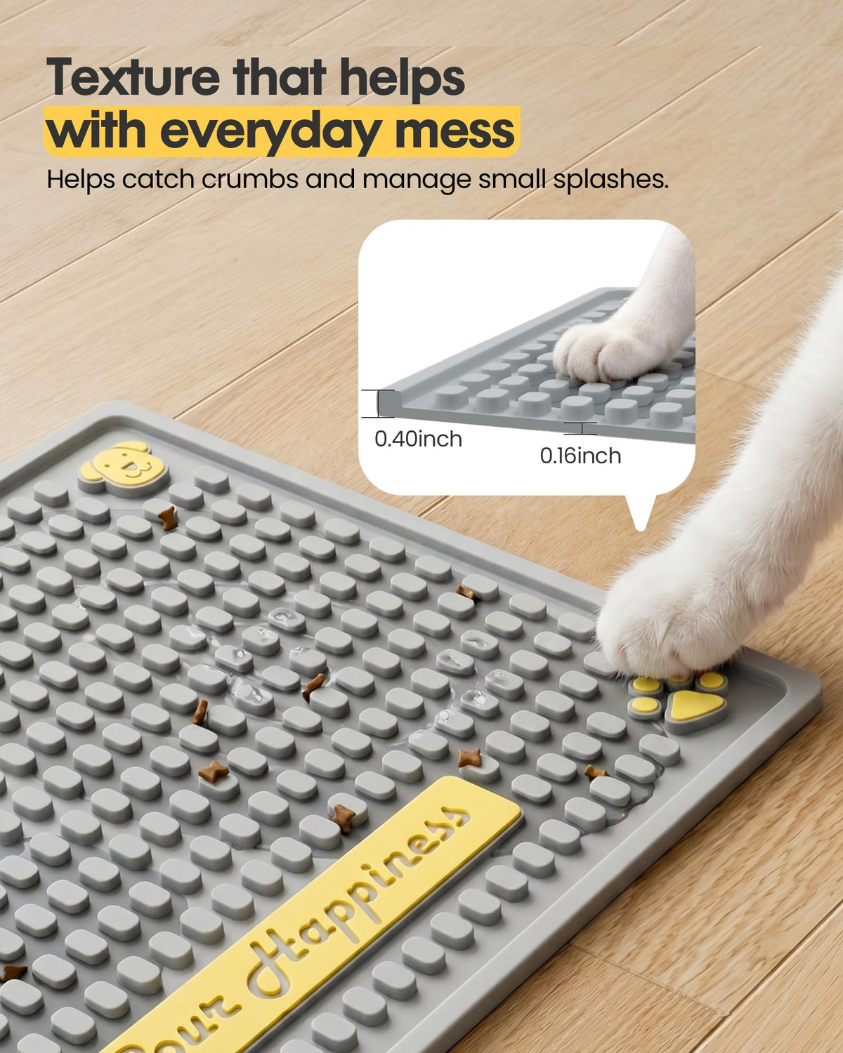 Tomxcute Cat Water Fountain Mat,Waterproof Non-Slip Pet Placemat,20 * 14"