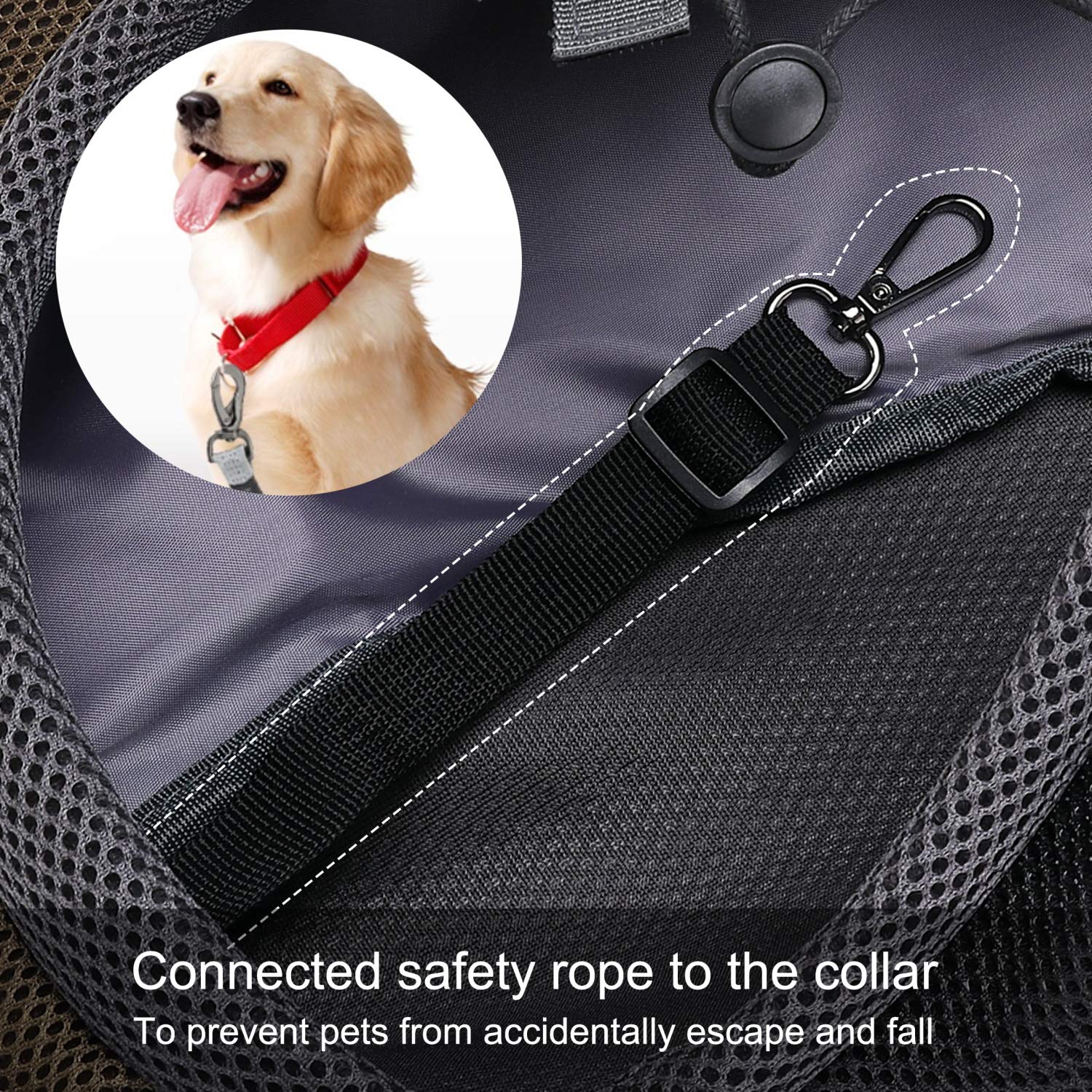FDJASGY Pet Sling Carrier for Small Dogs Cats,Breathable Mesh Travelling Hand Free Puppy Backpack with Pouch and Adjustable Strap Carrier