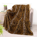 Bnuitland Leopard Print Fleece Flannel Throw Blanket, 300 GSM Double Sided Fuzzy Fluffy Throw for Bed Sofa Couch Travel, Super Soft Lightweight Cheetah Print Blanket for Adults/Baby/Pets, 50×40 inch