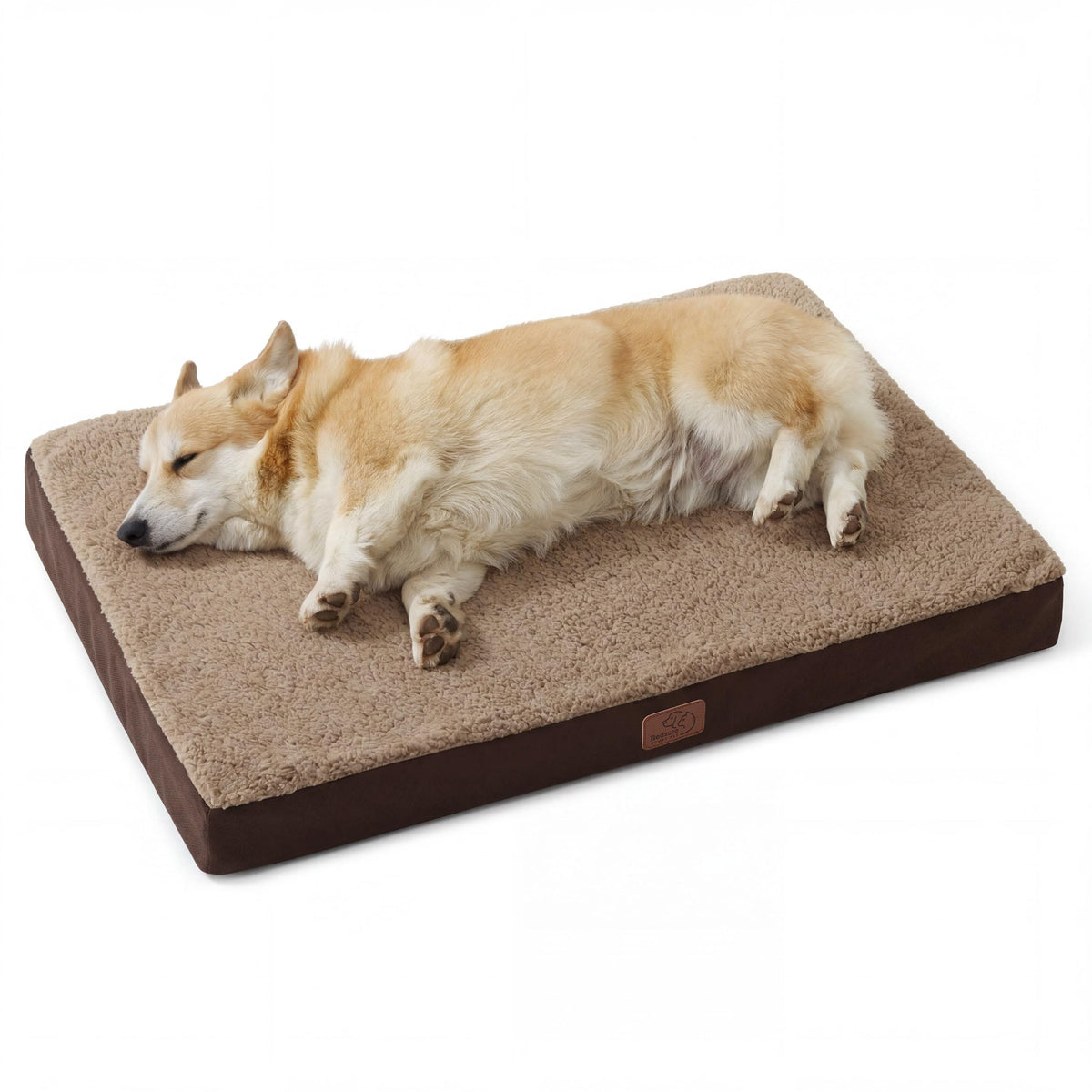 Bedsure Small Dog Bed, Cat Puppy Bed with Comfy Sherpa, 24"x16" Dark Grey