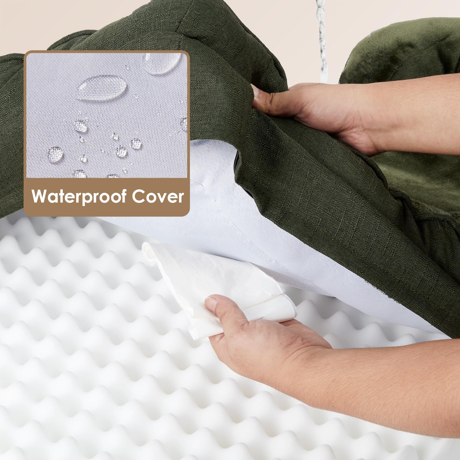 EHEYCIGA Orthopedic Dog Beds Large Sized Dog, Waterproof Washable Pet Bed