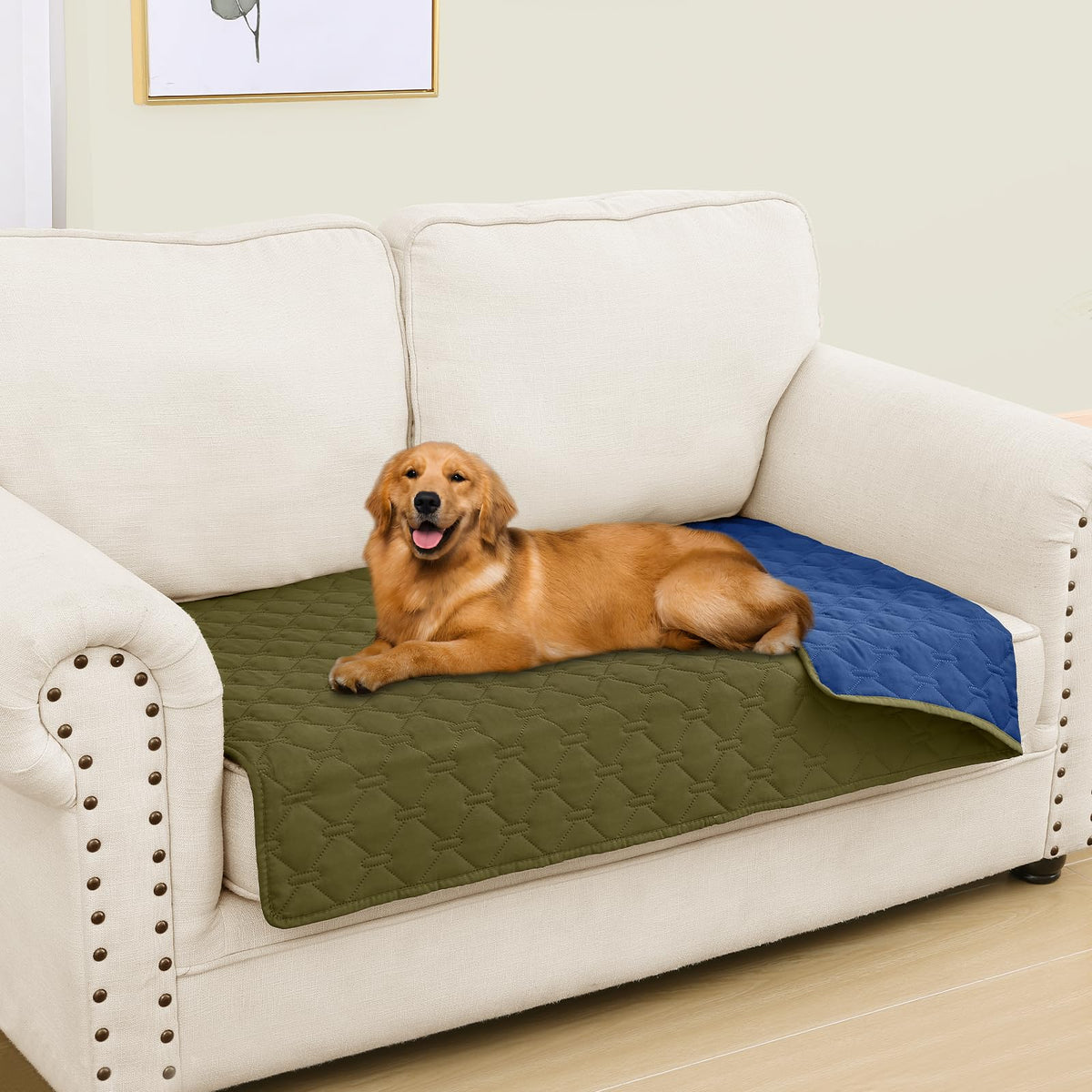 Smiry Waterproof Dog Bed Cover Blanket, Reversible Pet Blanket