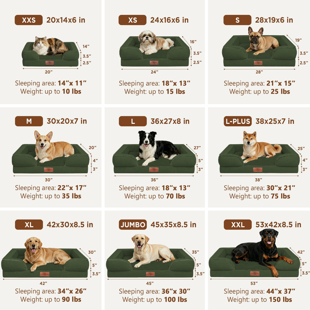 Comfort Expression Waterproof Orthopedic Dog Beds for Extra Large Dog