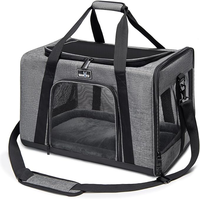 Wakytu TSA Approved Pet Carrier for Small Cats and Dogs,17.7x11x8.3