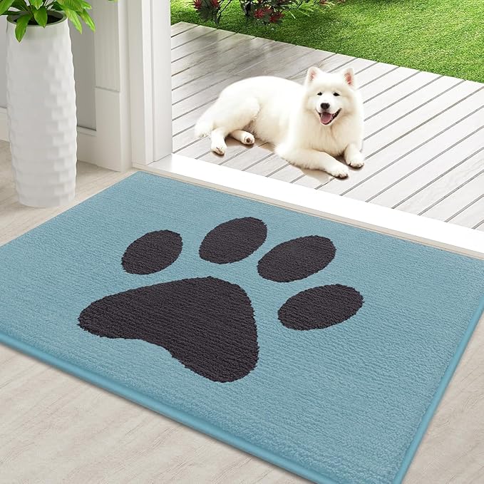 Buganda Dog Door Mat for Muddy Paws 47x24, Absorbent Doormat for Inside — 36.0"l X 24.0"w X 0.6"th