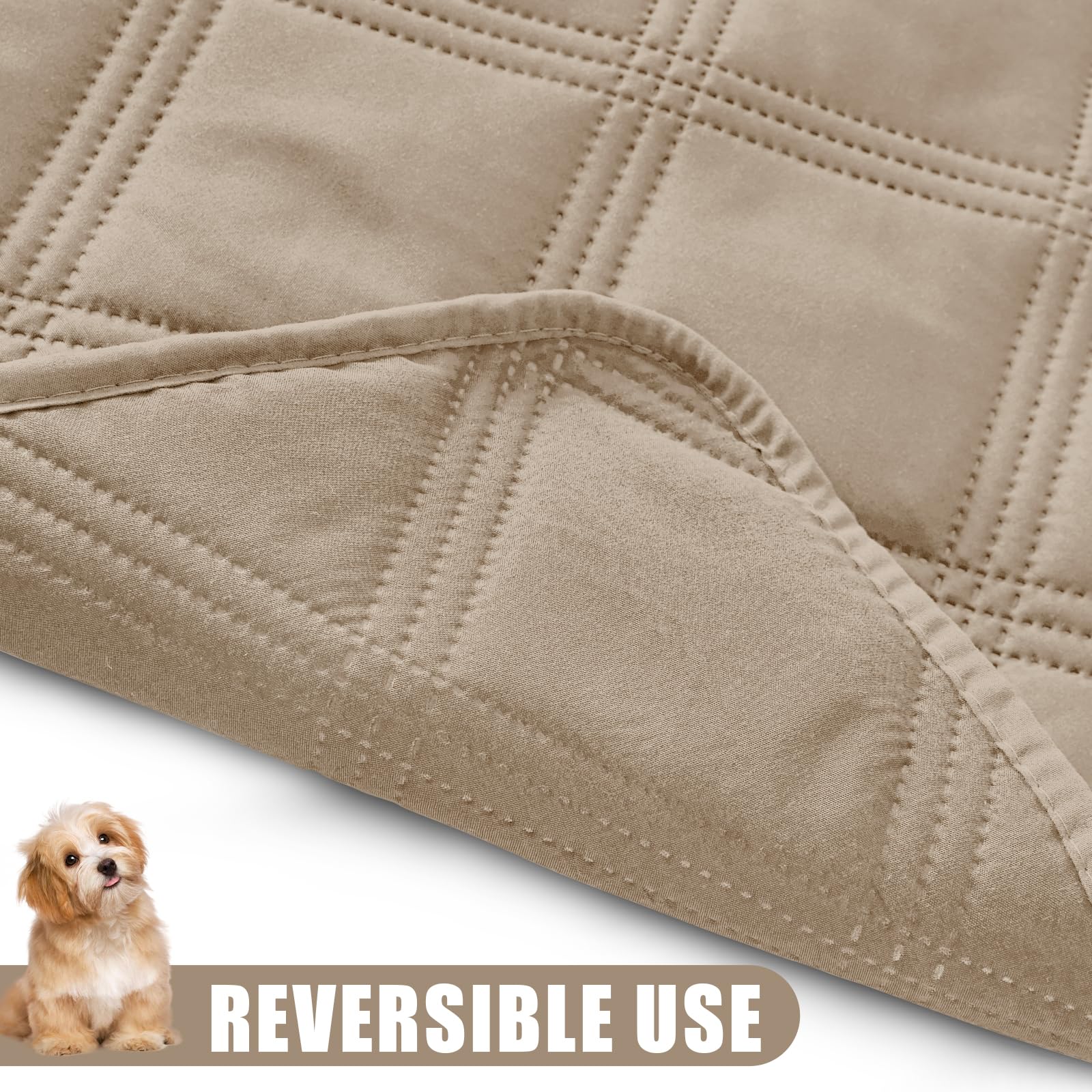Smiry Waterproof Dog Bed Cover, Reversible Pet Blanket for Sofa Couch