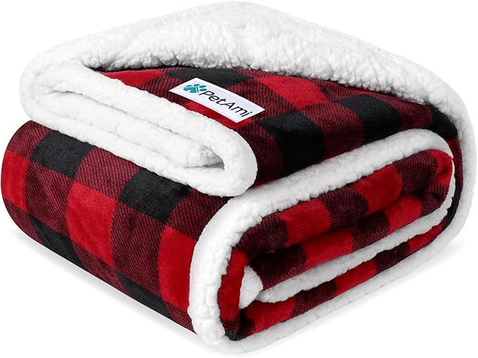 PetAmi Waterproof Dog Blanket for Large Dog Cat Pet, 60x80, Grey Sherpa
