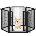Yaheetech Dog Playpen 32in 6 Panels Pet Fence for Indoor Yard RV Camping