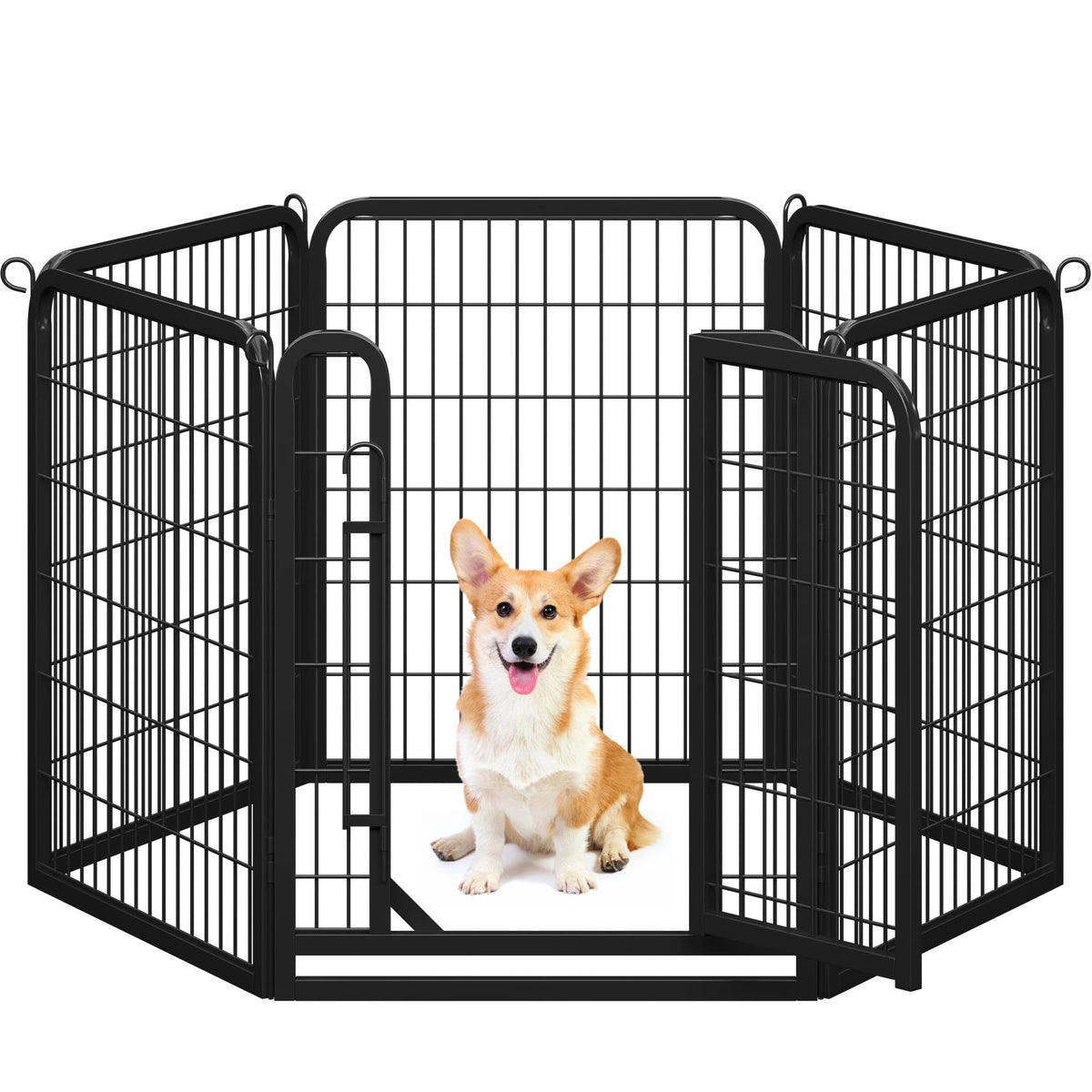 Yaheetech Dog Playpen 32in 6 Panels Pet Fence for Indoor Yard RV Camping