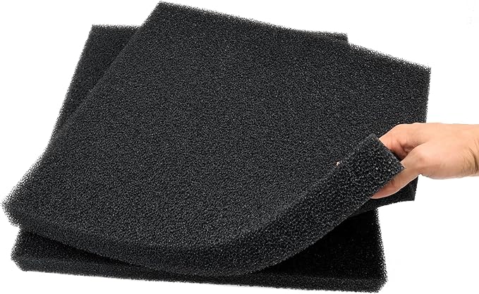CKDFK Aquarium Filter Bio Sponge Pad, Foam Sponges Filter Media, Cut fit it Filter Accessories for Fish Tanks and Ponds (18"x18"x1.6" (20PPI) 2 Pack)