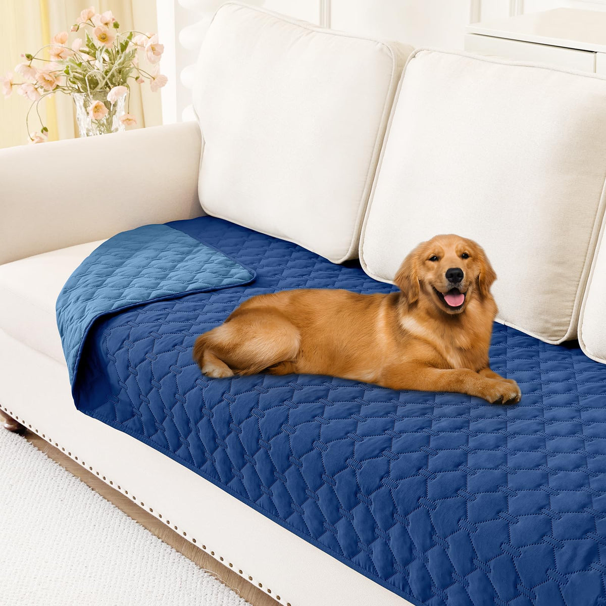 Smiry Waterproof Dog Bed Cover Blanket, Reversible Pet Blanket