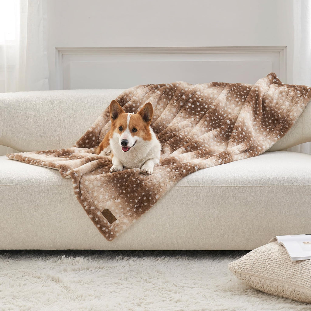 COZY KISS Waterproof Pet Blanket Deer Print for Large Dog & Cat, 30x40 inch