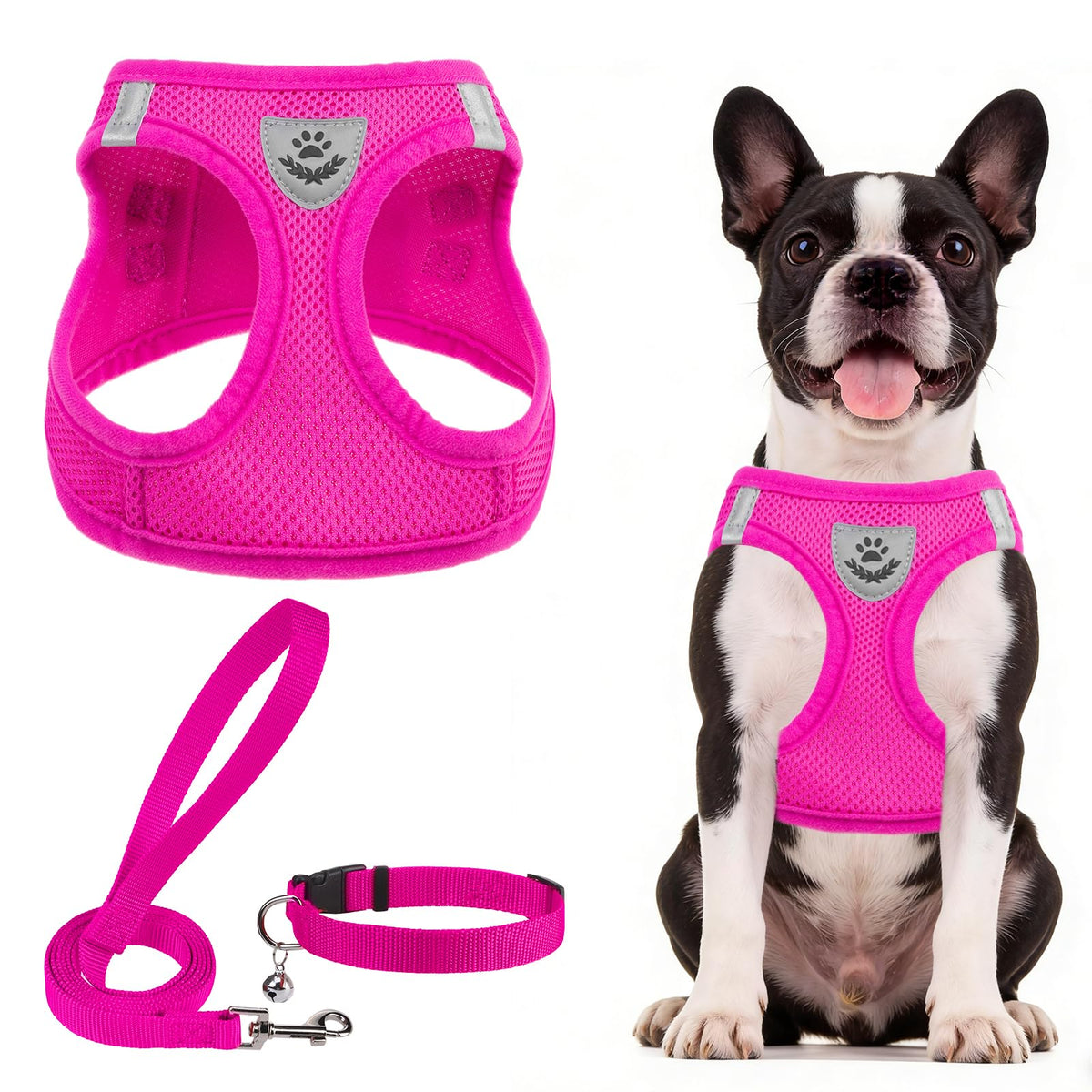 PUPTECK Dog Harness, Collar and Leash Set No Pull for Small Medium Sized