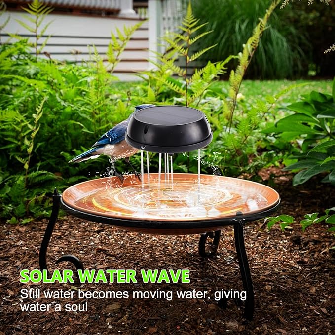 Solaceura Bird Bath Solar Swing Device