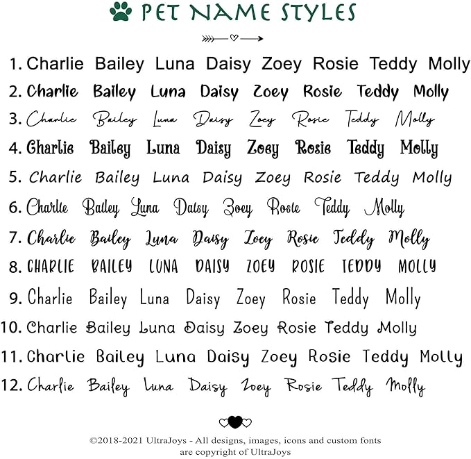 Ultra Joys Dog Tags Personalized for Pets - Hollow Paw Custom Pet ID Tag - Engraved Dog Tag for Small, Large Dogs - Large Bone in Black
